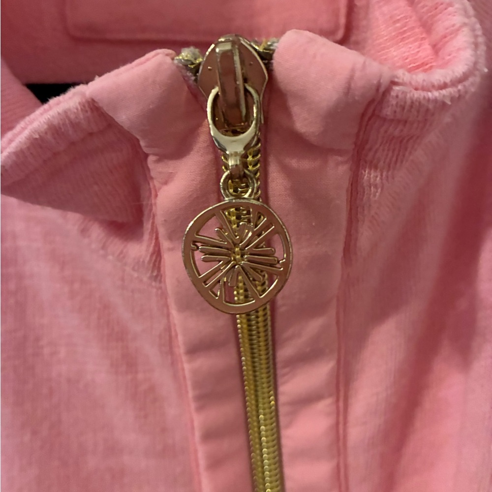 Lilly Pulitzer Pink Quarter-Zip Sweatshirt - Picture 3 of 5